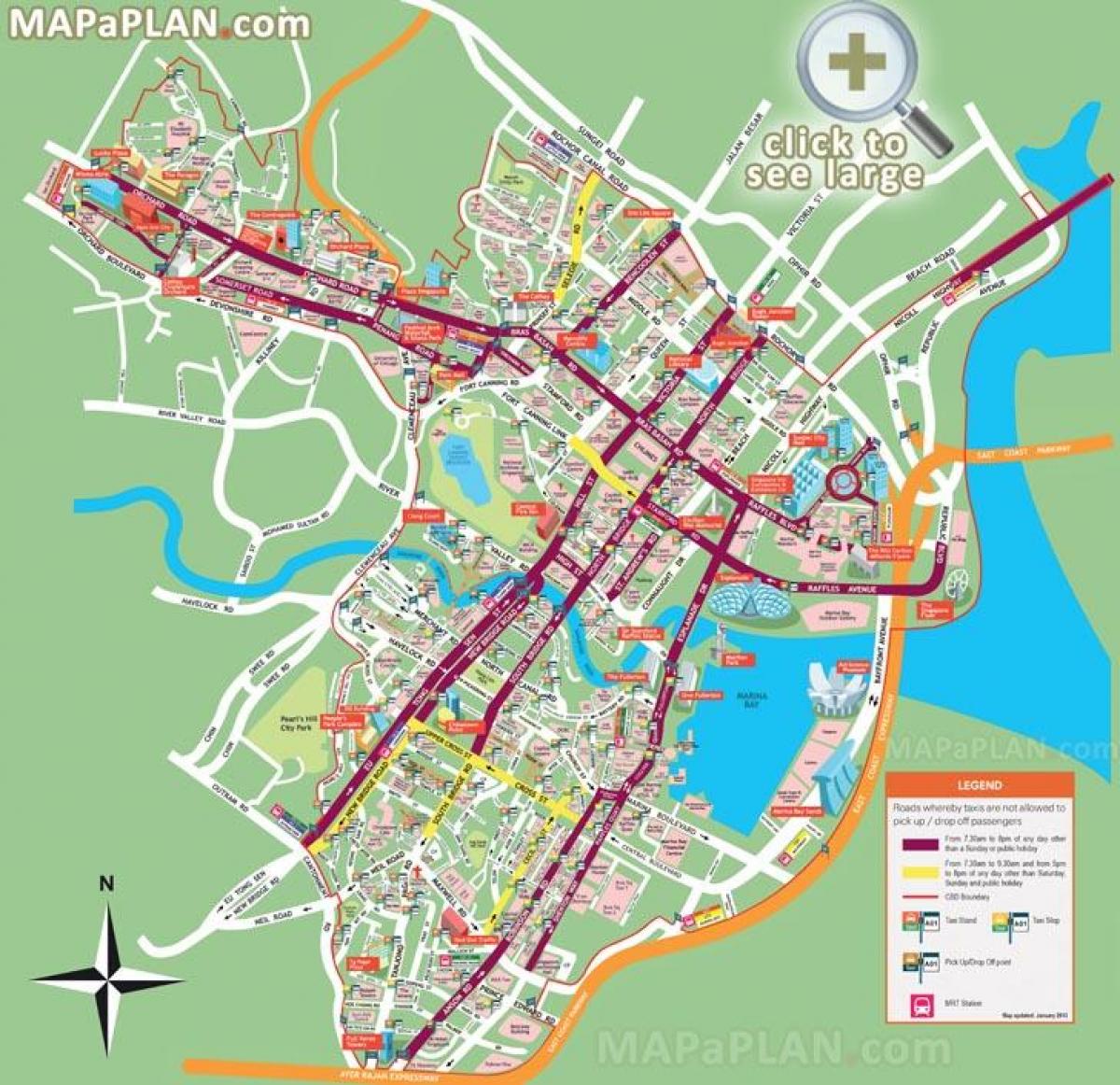 خريطة مدينة سنغافورة