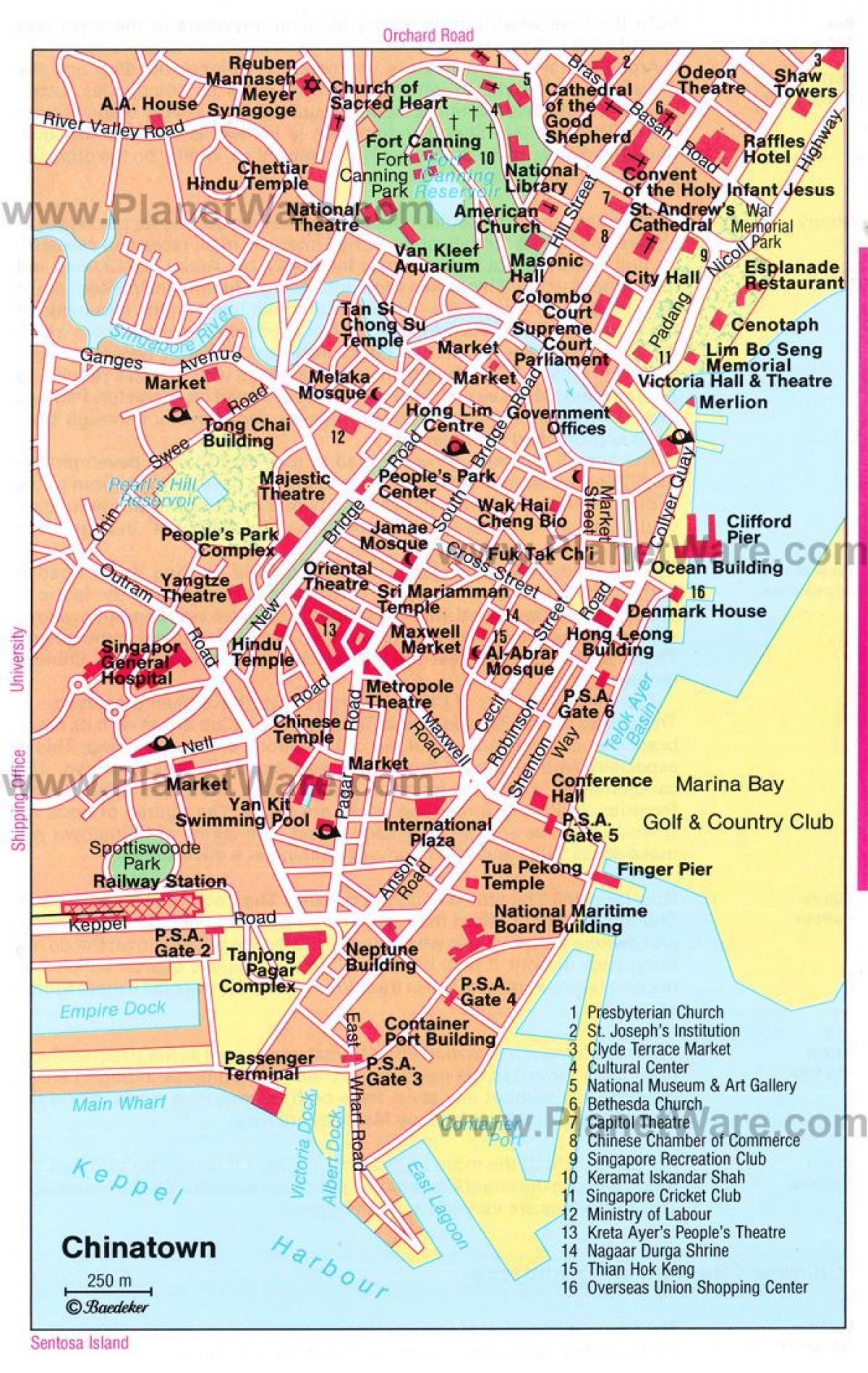 الحي الصيني في سنغافورة خريطة