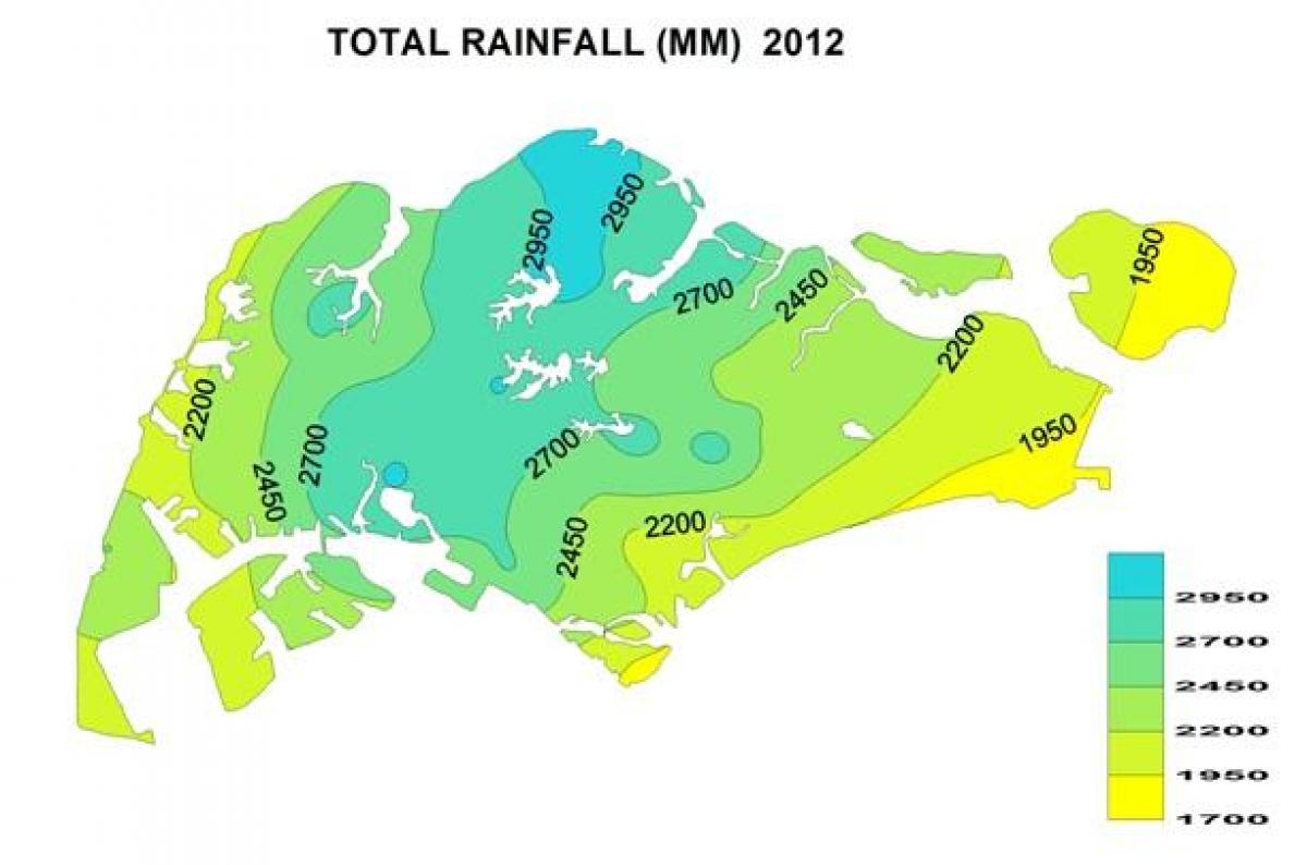 سنغافورة المطر خريطة