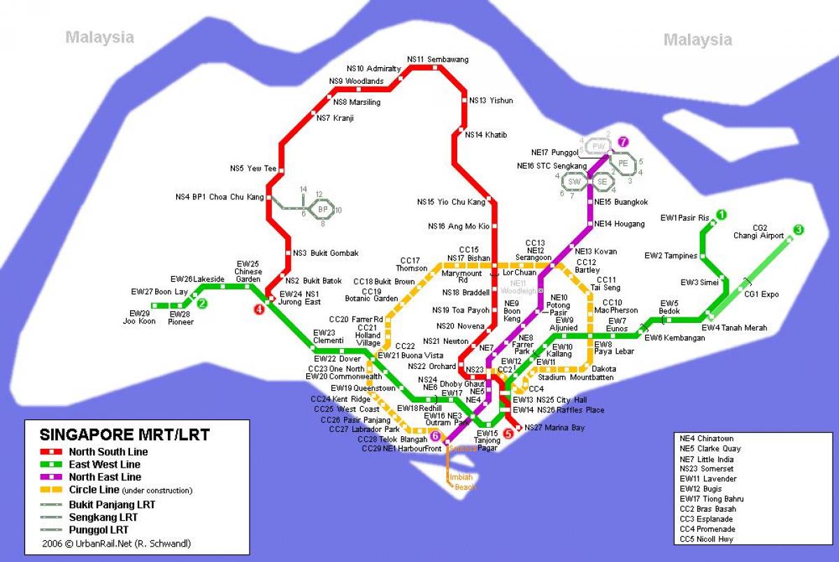 محطة مترو سنغافورة خريطة