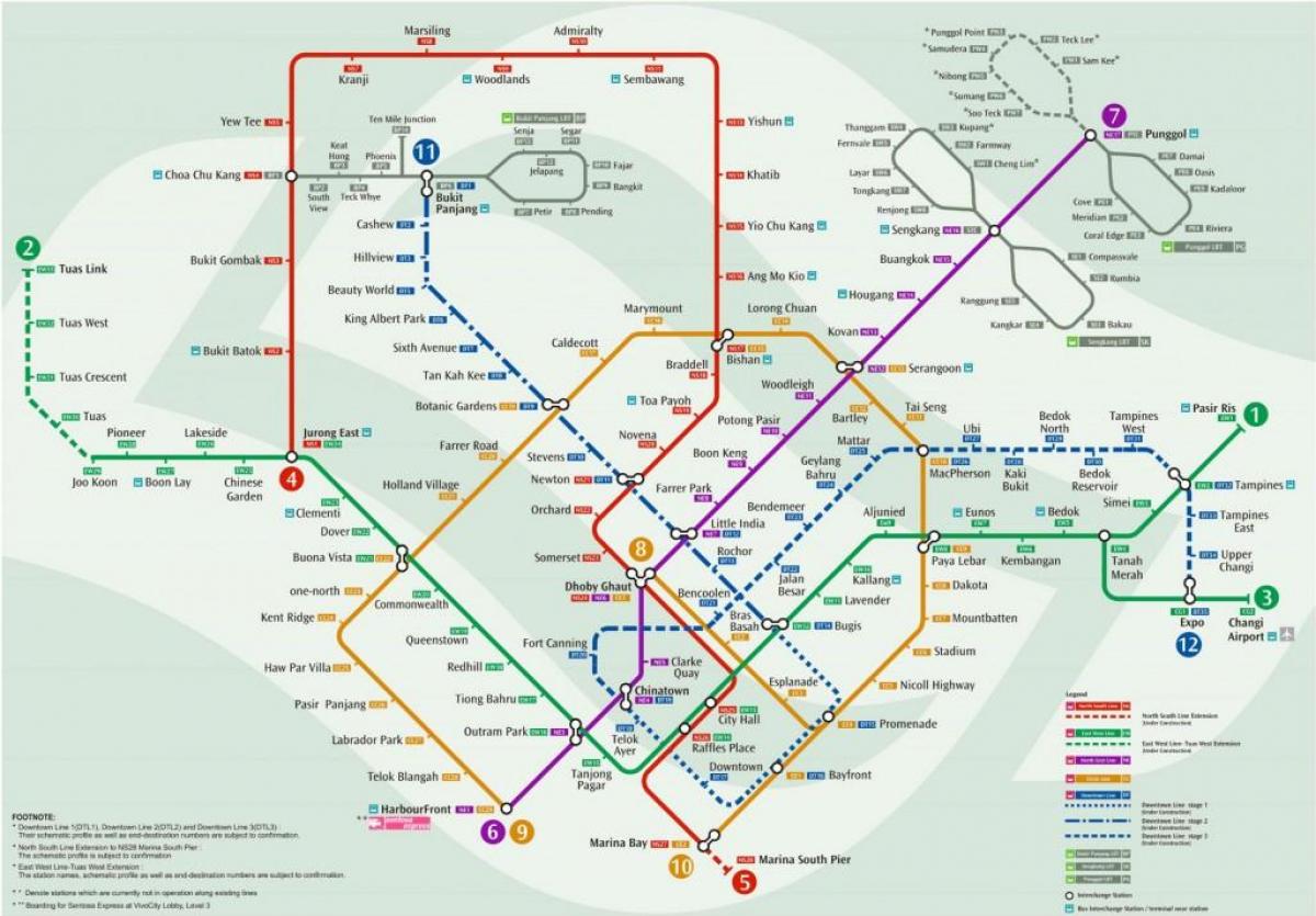 خريطة السكك الحديدية سنغافورة