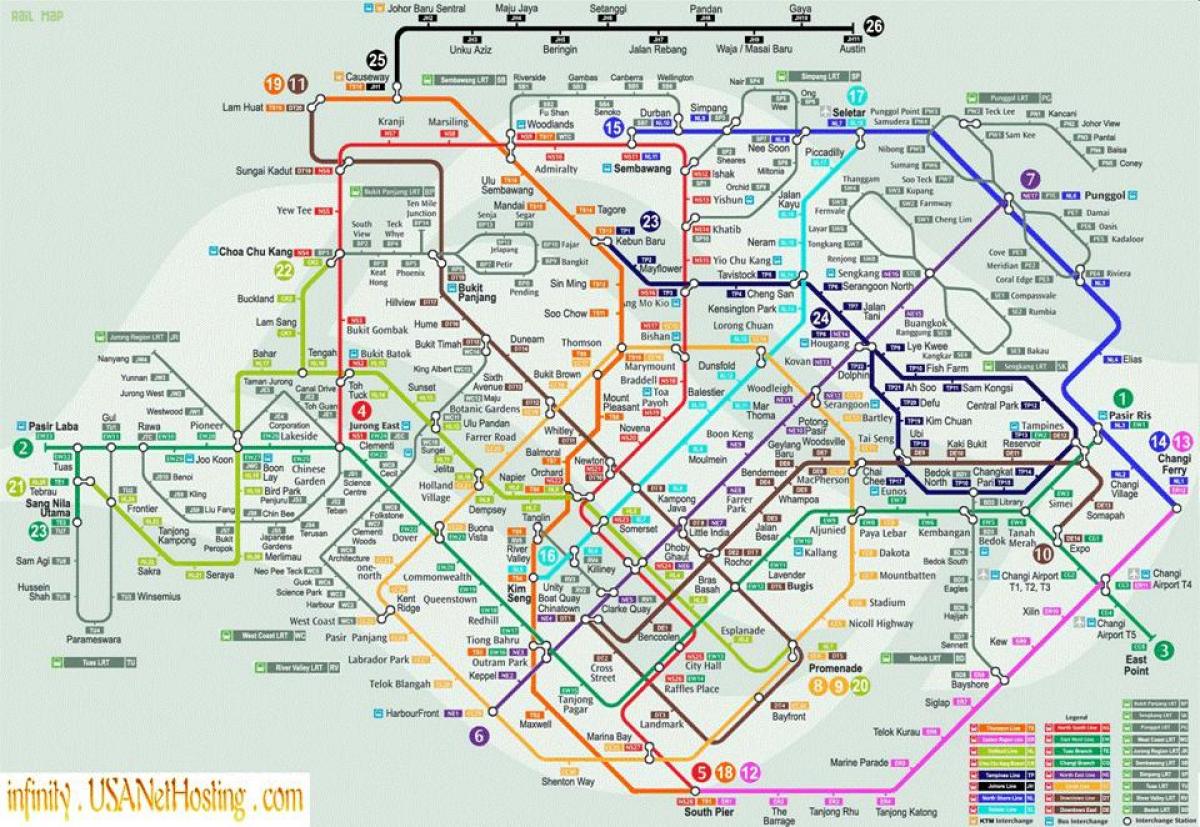 خريطة سنغافورة النقل