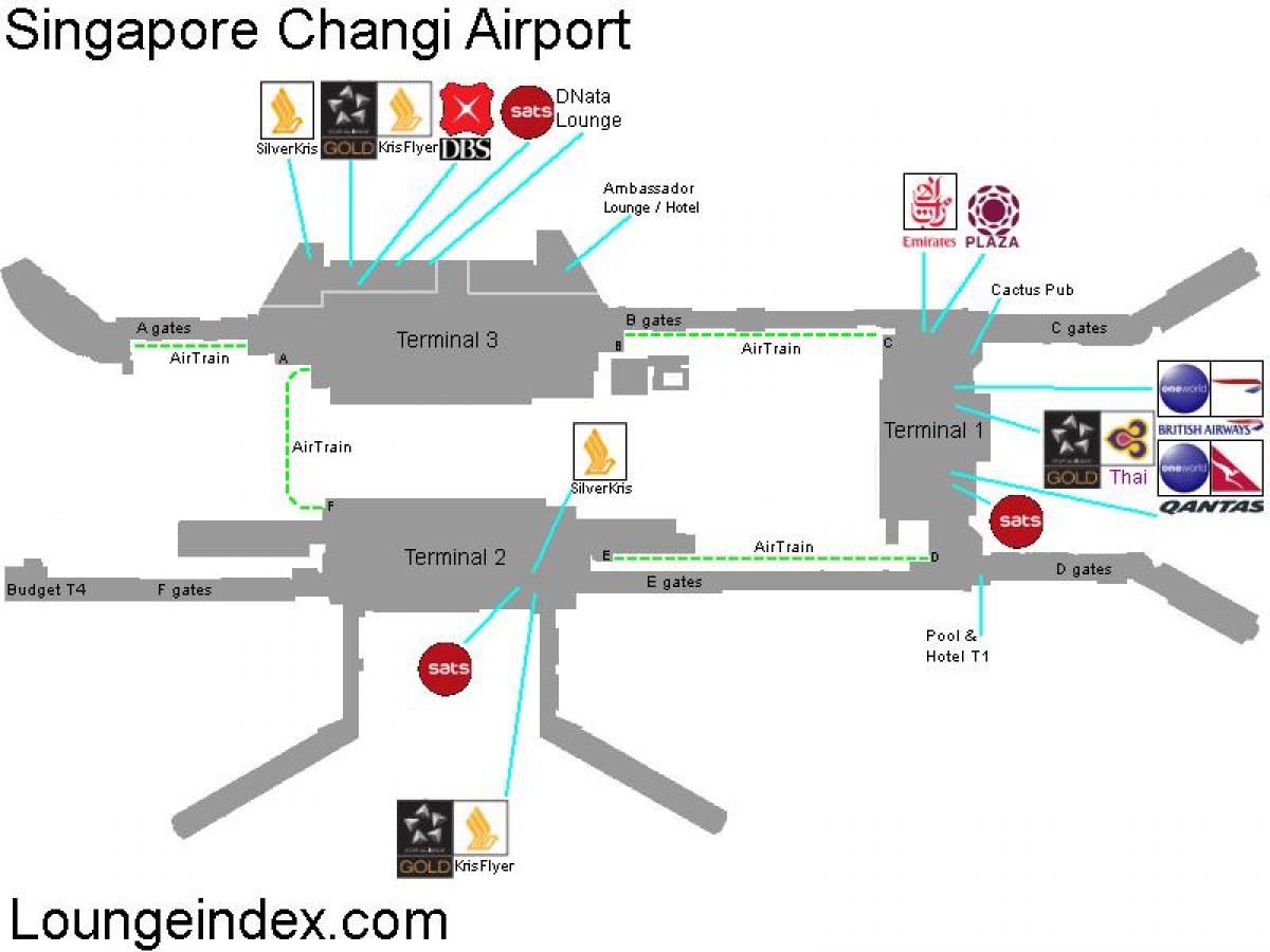 خريطة مطار سنغافورة