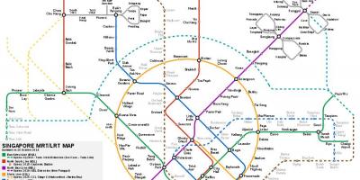 سنغافورة نظام مترو الأنفاق خريطة
