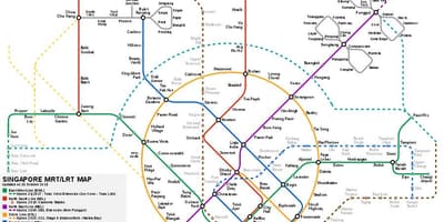 سنغافورة smrt خريطة