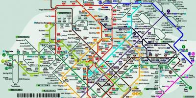 المستقبل خريطة مترو الأنفاق في سنغافورة