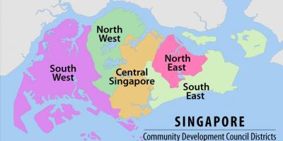 خريطة سنغافورة المنطقة
