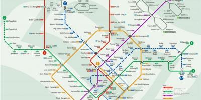 خريطة مترو الانفاق سنغافورة