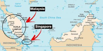 سنغافورة خريطة العالم
