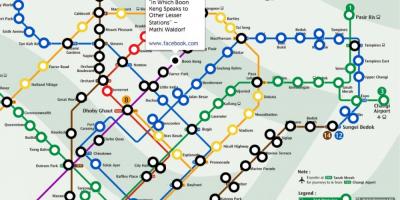 قطار مترو خريطة سنغافورة