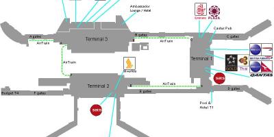 خريطة مطار سنغافورة